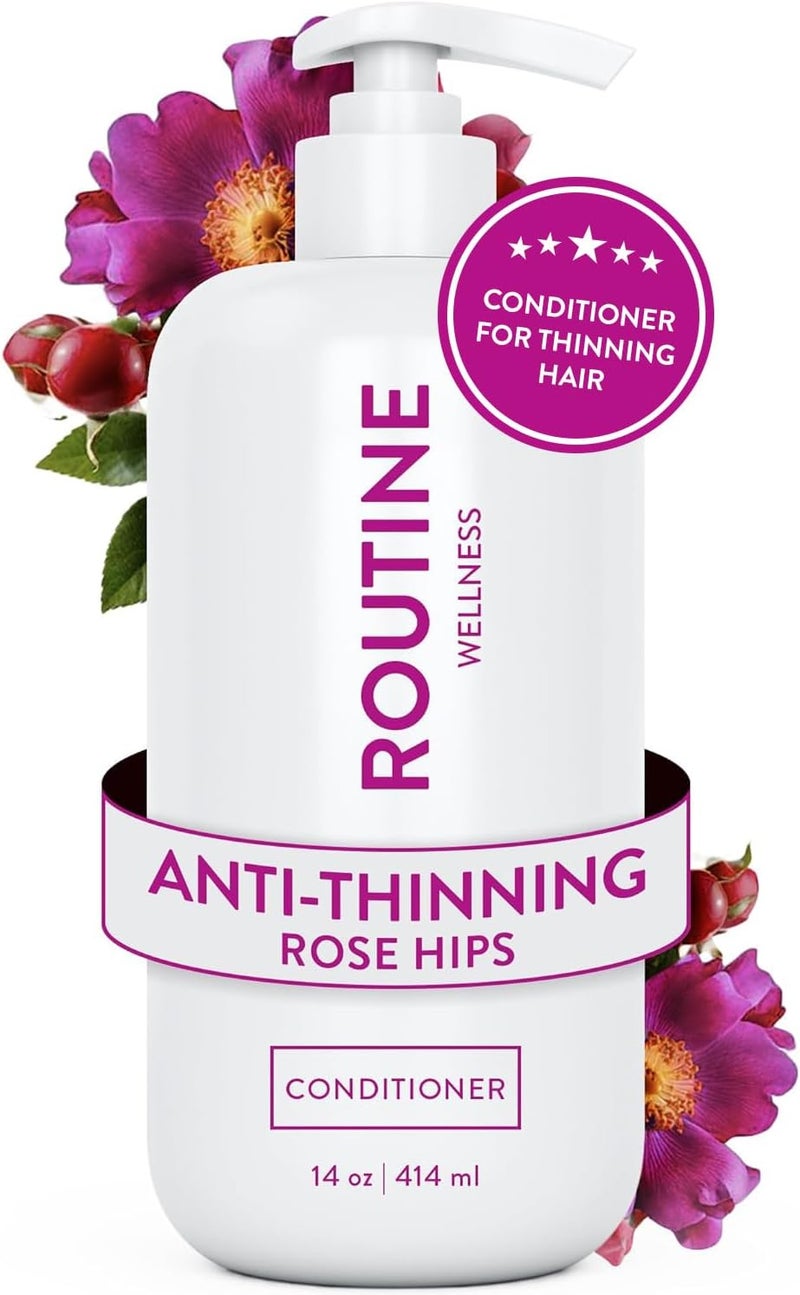 Routine Wellness AntiThinning Deep Conditioner for Thinning Hair  DHT Blocker for Hair Loss in Men & Women  Promotes Healthy Hair  Rose Hips 14oz - Image 1
