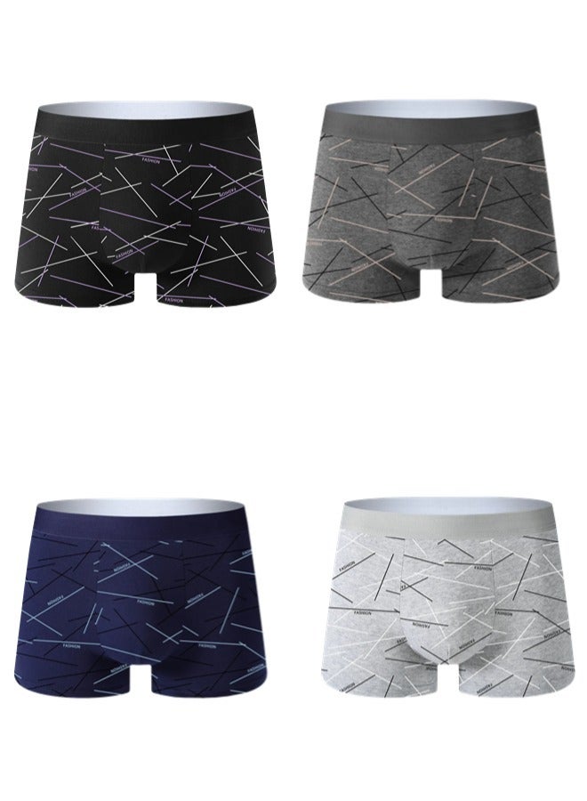 ShebSheb 4 Pack Men's Boxer Briefs, Soft and Breathable Underwear with ComfortFlex Waistband - Image 5