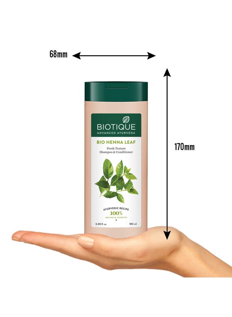 بيوتيك شامبو وبلسم بيو حناء ليف فريش تيكستشر 180 مل - Image 2