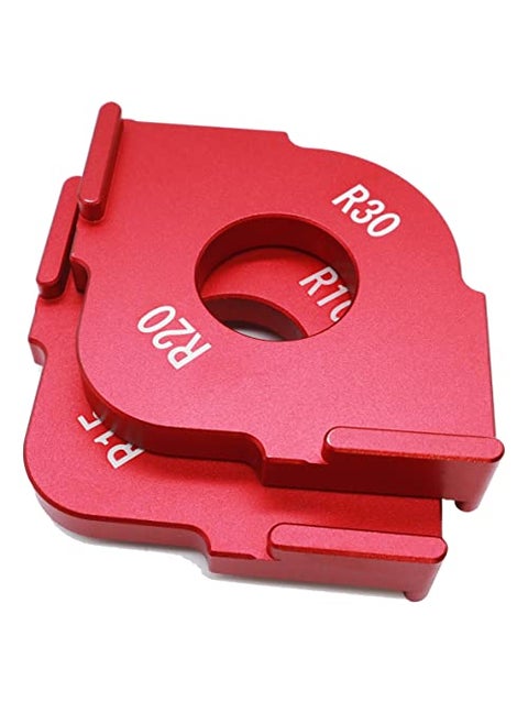 Set of 2 Radius Jig Router Templates  Corner Radius Routing Templates Aluminium Alloy Rounded Corners Router Bit Templates for Woodworking R10 R15 R20 R30