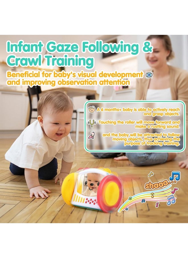 PLAY Tummy Time Toys Rolling Baby Mirror Activity Toy Newborn Toys 0 3 6 9 12 Months with Teethers Infant Mirror Crawling Toys Montessori Toys for Brain Development Visual Stimulation, Double-Sided