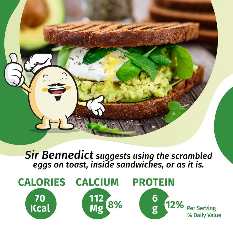 Eggylicious Egg Scramble Mix - Made w/ Hormones Free Whole Eggs/Protein Packed -Easy & Delicious Breakfast - Ideal for Outdoors/Camping/Backpacking - Preservatives Free - Easy Storing 1 lb Jar - Image 2