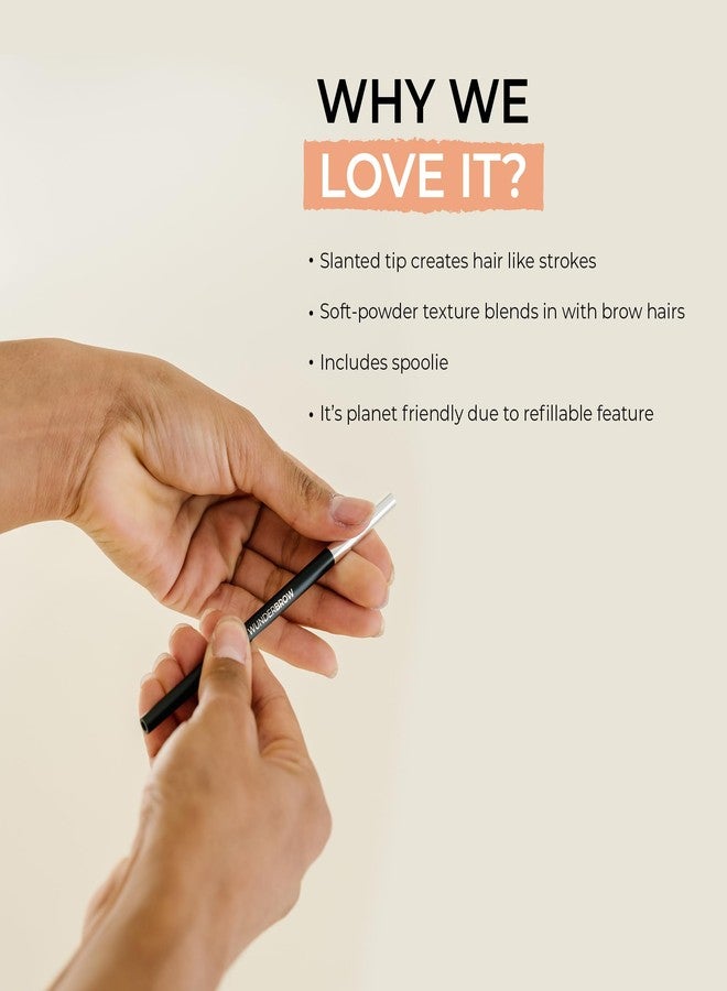 وندر برو قلم تحديد الحواجب القابل لإعادة التعبئة من وندربرو مايكرو-سكالبت (بني داكن) - Image 2