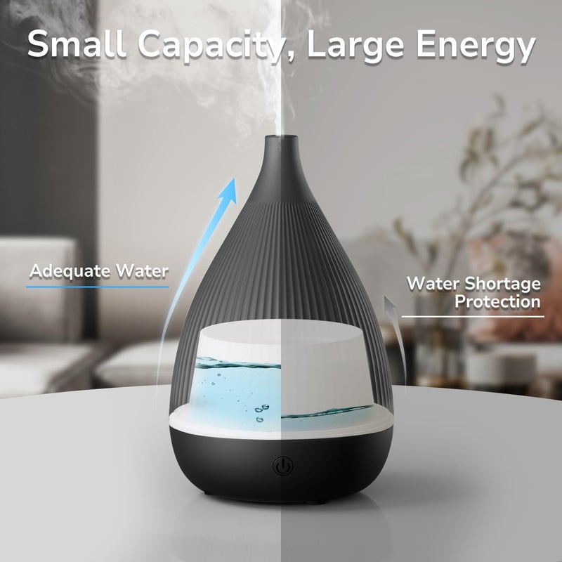 SoulOrigin Ultrasonic Essential Oil Diffuser, Home Fragrance Aroma Diffuser with Auto Shut-Off, Color Change Night Light & Ultra-Quiet Operation, BPA-Free Portable Aromatherapy Humidifier for Home (Black) - Image 3