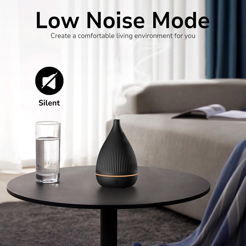 SoulOrigin Ultrasonic Essential Oil Diffuser, Home Fragrance Aroma Diffuser with Auto Shut-Off, Color Change Night Light & Ultra-Quiet Operation, BPA-Free Portable Aromatherapy Humidifier for Home (Black) - Image 5
