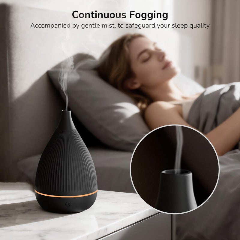 SoulOrigin Ultrasonic Essential Oil Diffuser, Home Fragrance Aroma Diffuser with Auto Shut-Off, Color Change Night Light & Ultra-Quiet Operation, BPA-Free Portable Aromatherapy Humidifier for Home (Black) - Image 4