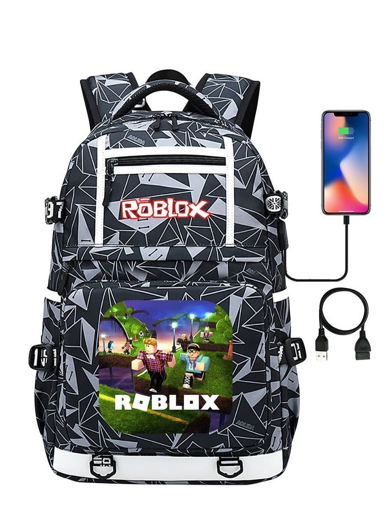 ROBLOX Printed Youth Large Capacity Men's and Women's Shoulders