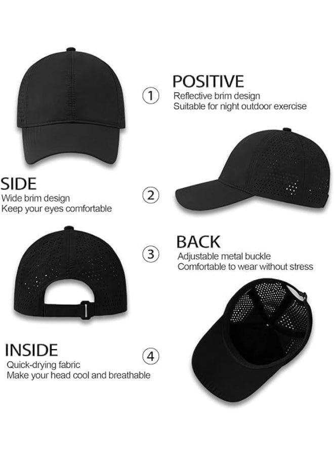 قبعة بيسبول رياضية سريعة الجفاف للرجال، قبعة شبكية خفيفة الوزن قابلة للتهوية للرياضات الخارجية بعامل حماية من أشعة الشمس 50+، قبعة سفر صيفية قابلة للتعديل - Image 5