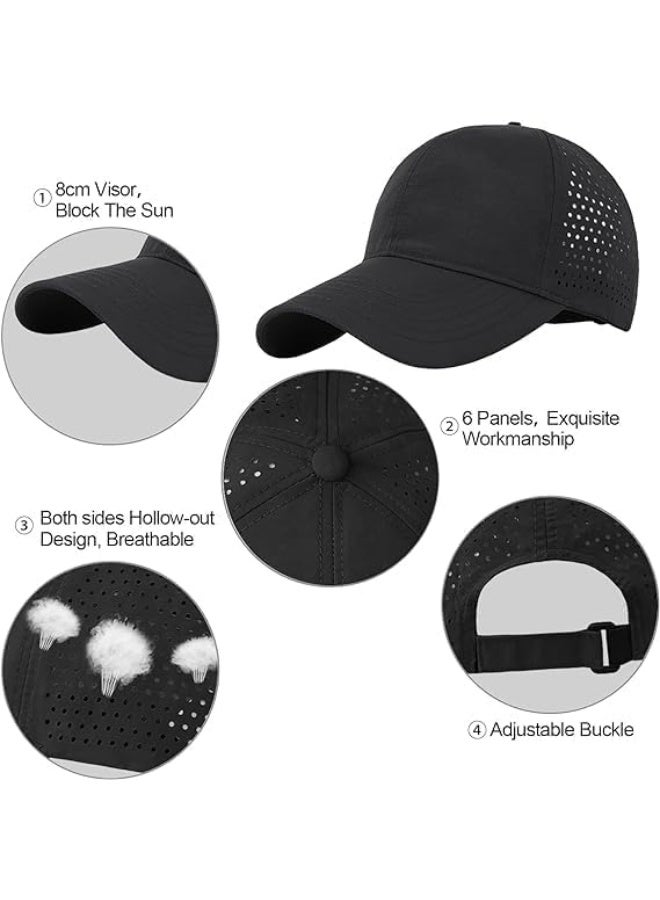 قبعة بيسبول رياضية سريعة الجفاف للرجال، قبعة شبكية خفيفة الوزن قابلة للتهوية للرياضات الخارجية بعامل حماية من أشعة الشمس 50+، قبعة سفر صيفية قابلة للتعديل - Image 4