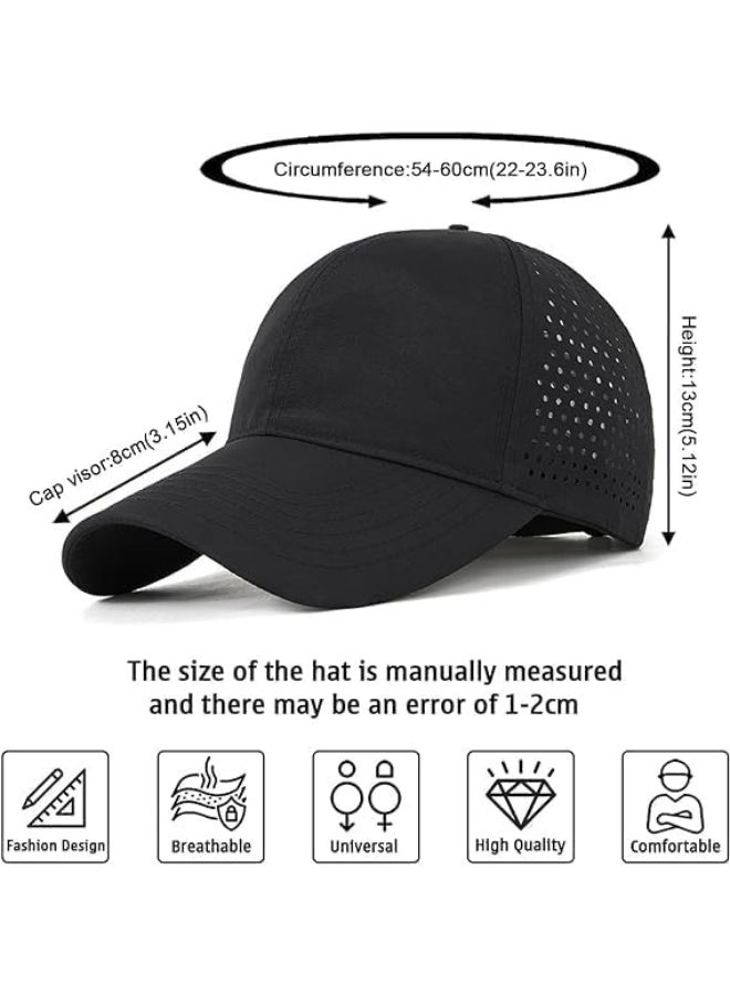 قبعة بيسبول رياضية سريعة الجفاف للرجال، قبعة شبكية خفيفة الوزن قابلة للتهوية للرياضات الخارجية بعامل حماية من أشعة الشمس 50+، قبعة سفر صيفية قابلة للتعديل - Image 2