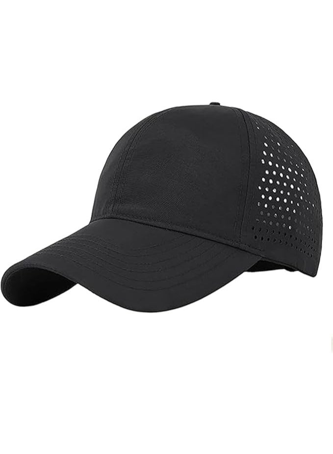 قبعة بيسبول رياضية سريعة الجفاف للرجال، قبعة شبكية خفيفة الوزن قابلة للتهوية للرياضات الخارجية بعامل حماية من أشعة الشمس 50+، قبعة سفر صيفية قابلة للتعديل - Image 1