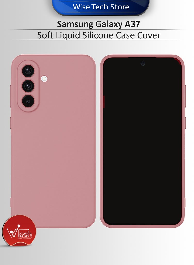 دبليو تيك غطاء سيليكون ناعم سائل لهاتف سامسونج جالاكسي A37 5G 2025 (MCRPSN) - وردي - Image 1