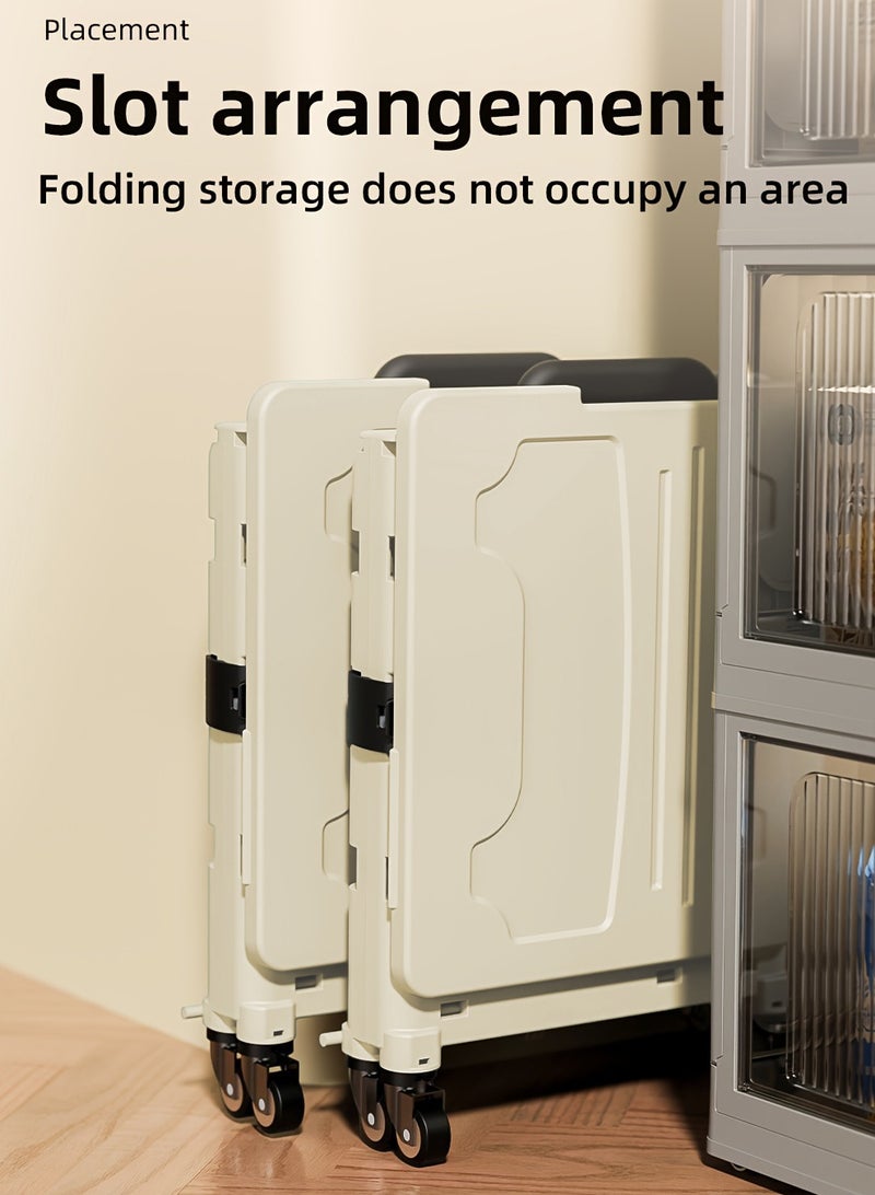 والالا عربة تسوق قابلة للطي مع عجلات تسلق السلالم، عربة بقالة قابلة للتعديل الارتفاع مع غطاء، عربة تخزين متعددة الوظائف، متينة وقوية، للبقالة والسفر والنزهات والتخييم والمكتب - Image 3