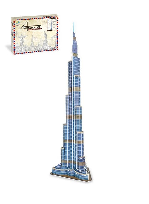 3D Simulation Paper Handmade Puzzle Bruges Burj Khalifa DIY Assembly Model Toy Bruges Burj Khalifa Model Creative 3D Puzzle 33PCS Building Block Toys