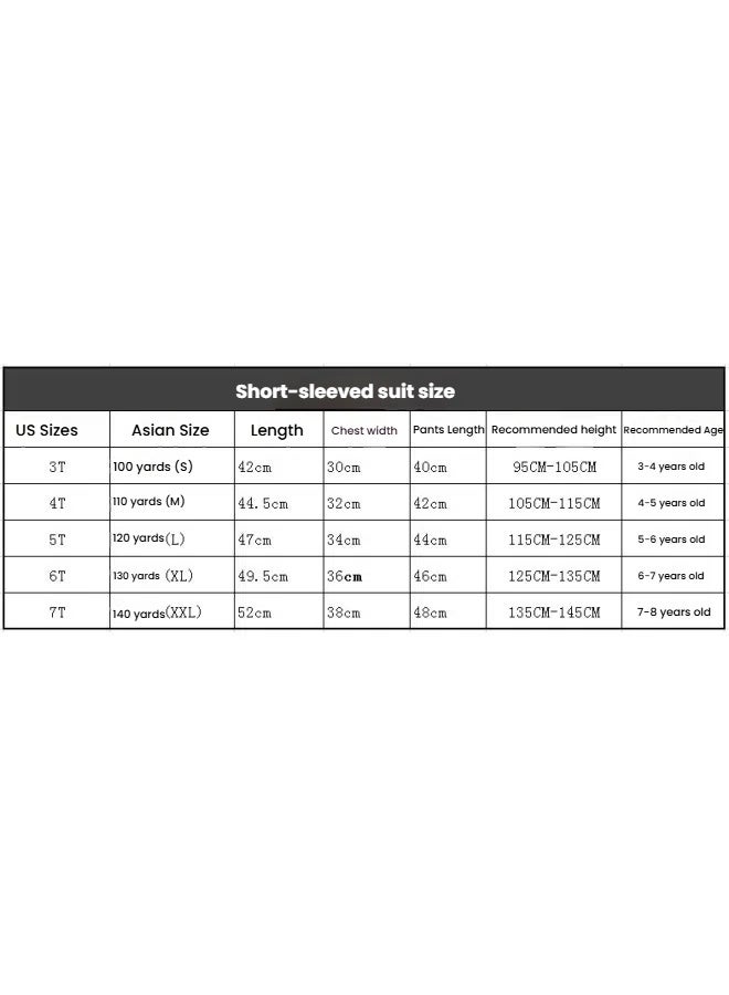 عام ماين كرافت بدلة كبيرة للأطفال بأكمام قصيرة تي شيرت + بنطلون بدلة من قطعتين كهدية للعائلة والأصدقاء - Image 4