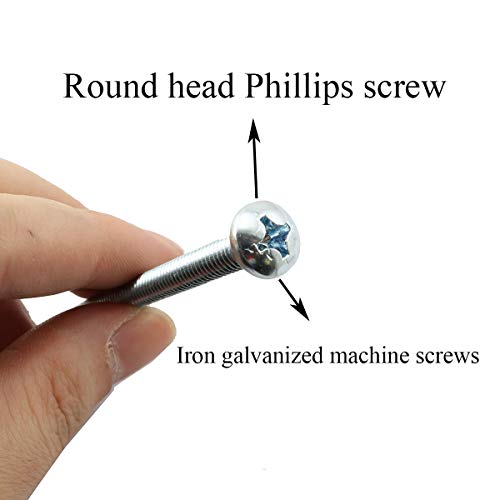 Pro Bamboo Kitchen 5Sets Screw Bolts with Wing Nut Zinc Plated Carbon Steel Mounting Hardware Fitting Fastenings:1/4"-20 Hand Tighten Wing Nuts,1/4"-20x3" Phillips Head Screw Bolt with Washers - Image 4