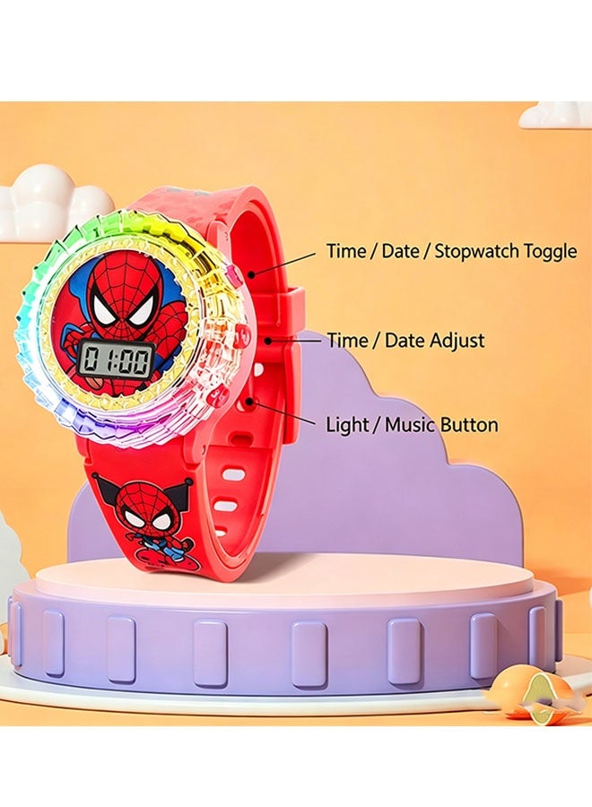 SPIDERMAN best-selling kids' watch, 360° rotation, can light up, with music, a gift watch suitable for children of all ages(new model) - Image 4