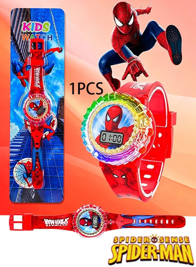 SPIDERMAN best-selling kids' watch, 360° rotation, can light up, with music, a gift watch suitable for children of all ages(new model) - Image 1