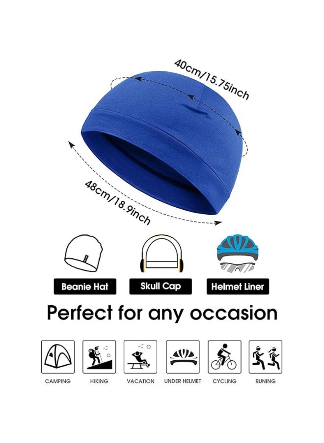 6 Pcs Men Skull Caps Soft Cotton Beanies Sleep Hats Multifunctional Helmet Liner Cap for Men and Women - Image 2