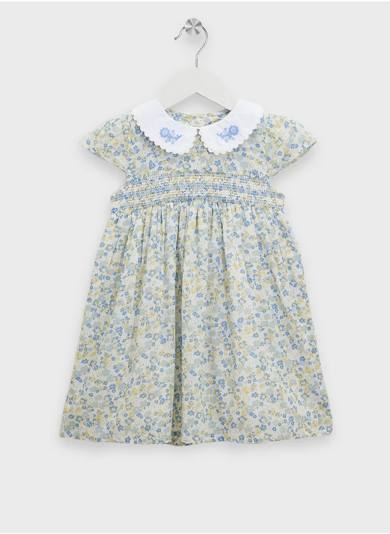 ريبلز مع نمشي Girls Floral Print Dress