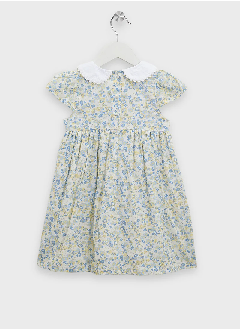 ريبلز مع نمشي Girls Floral Print Dress