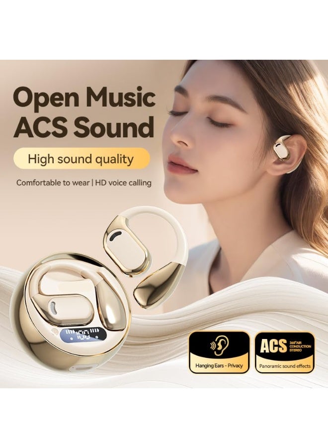 سماعات أذن لاسلكية، سماعات بلوتوث مزودة بميكروفون ENC لإلغاء الضوضاء، سماعات أذن لاسلكية بجهير عميق، شاشة LED، سماعات أذن رياضية مزودة بمشابك أذن للركض والجمنازيوم - Image 2