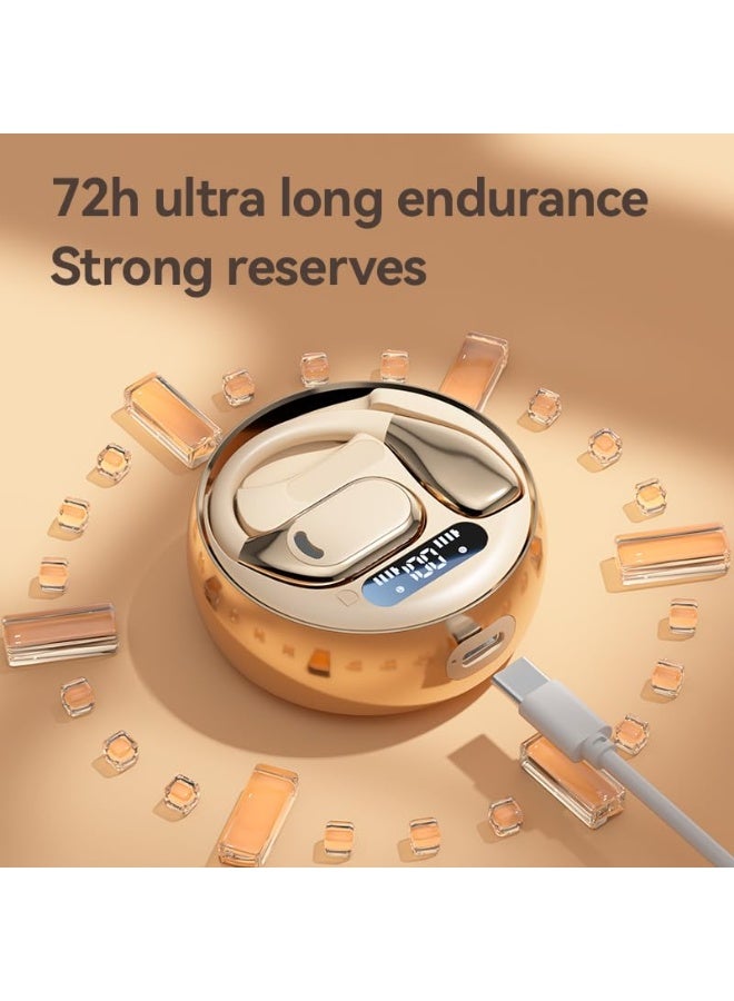 سماعات أذن لاسلكية، سماعات بلوتوث مزودة بميكروفون ENC لإلغاء الضوضاء، سماعات أذن لاسلكية بجهير عميق، شاشة LED، سماعات أذن رياضية مزودة بمشابك أذن للركض والجمنازيوم - Image 3