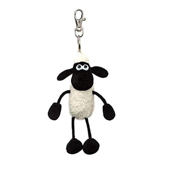 Aurora World Shaun The Sheep Plush 61176 Backpack Clip, Black and White, Great Gift Idea,9 x 7 x 14 centimetres - Image 2