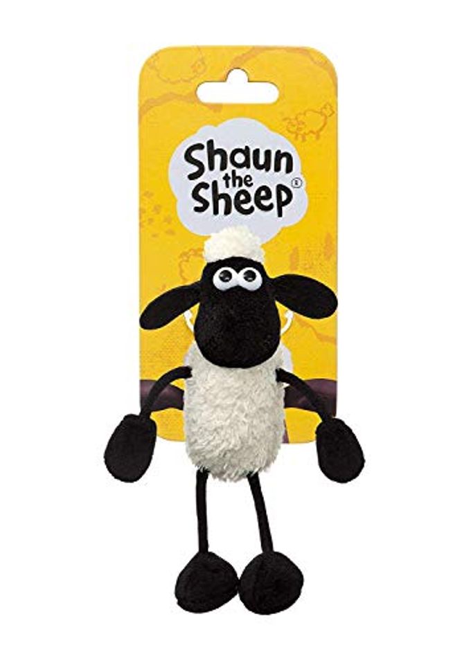 Aurora World Shaun The Sheep Plush 61176 Backpack Clip, Black and White, Great Gift Idea,9 x 7 x 14 centimetres - Image 4