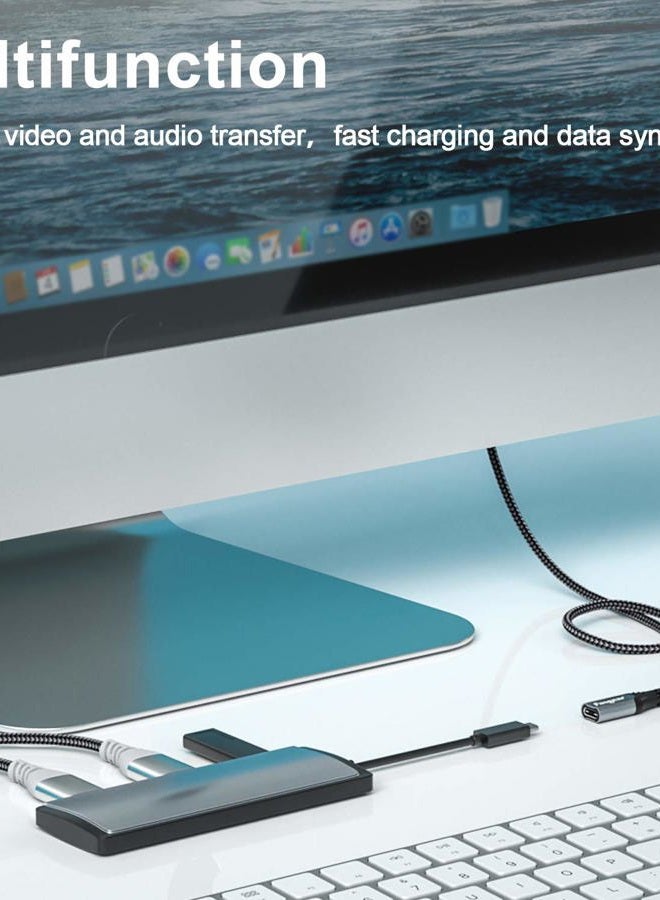 Fasgear USB C Extension Cable 10Gbps USB 3.1 Gen 2 Type C Male to Female Cord Support 4K Video Output Compatible for Thunderbolt 3 port,Mac-Book Pro,Dell XPS,Switch,USB-C Hub,PS VR2(6ft, Black) - Image 4