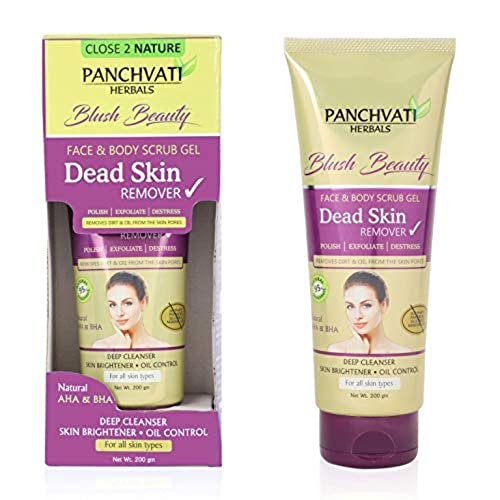 Panchvati Dead Skin Remover Gel With pineapple, papaya, tomato & cucumber enzymes extracts (Face & Body Scrub Gel) Parabens & Sulphate Free, Combo Pack of 2 (Each 200 ml) Cleansing Dead Skin & Tan Removal - Image 2