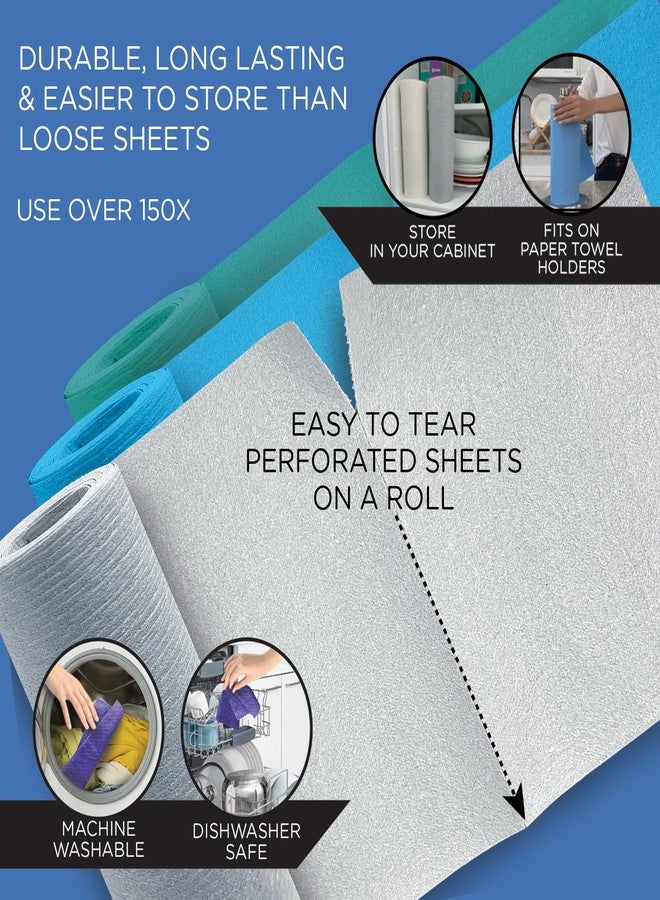 LOLA Wowables XL Swedish Dishcloths, 36 Reusable Eco Cleaning Cloths, 11" x 10", Ultra Absorbent Cellulose Sponge Towel, Compostable, Made in Germany - Image 3