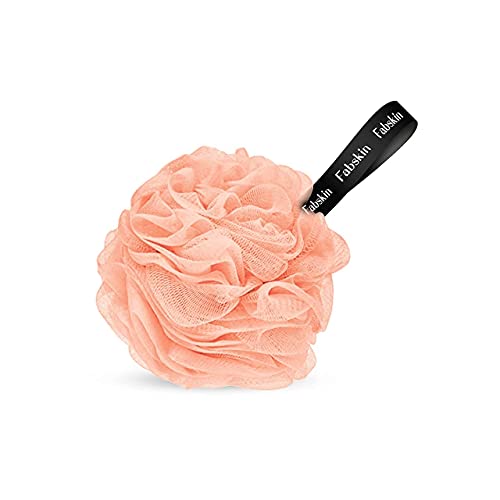 FABSKIN Luxury Bath Loofah Duo Pack | Peach | Loofah For Men and Women | Bath Brush Body Back Scrubber With Wooden Handle For Bathing With Round Loofah | Made In India (Peach) - Image 4
