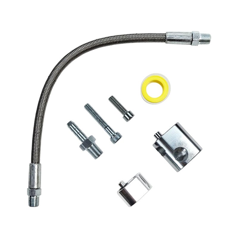 LLNSEAUTO LS Throttle Body Bypass Hose Kit LS Cylinder Head Coolant Steam Port Crossover Hose Steel Braided Tube Kits wTape Fit for GM LS Series Engines LSX LS1 LM7 LR4 LQ4 LS6 L59 LQ9 LM4 L33 - Image 2