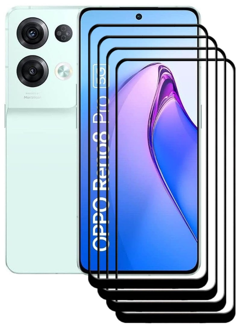ACLIX 4 Pieces Antistatic ESD Dustproof Premium Quality High Definition Tempered Glass Screen Protector Designed For Oppo Reno8 Pro - Image 1