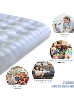 FULL JOY High Quality Mattress King Size Blow Up Camping Flocked Air Bed  203cm*183cm*22cm  - Image 2