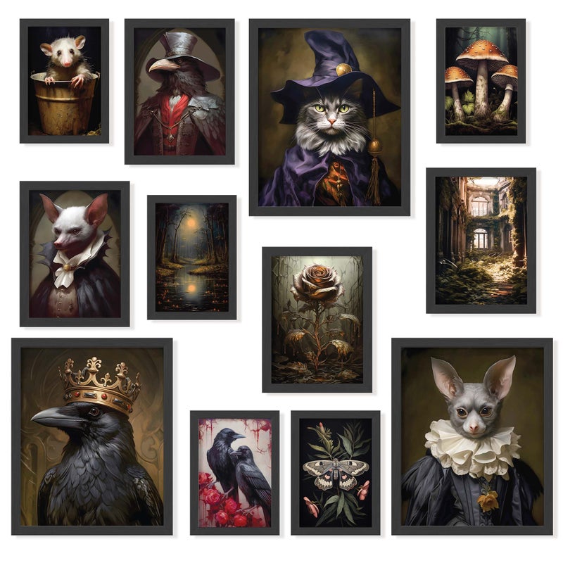 97 Decor Whimsigoth Home Decor Dark Gothic Posters Goth Room Decor Aesthetic Pictures Gothic Nature Wall Art Halloween Prints Black Raven Wall Decor or Home Bedroom 8x10 Unframed - Image 2