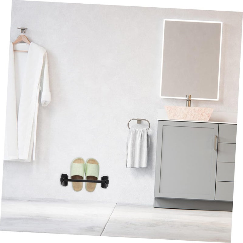 Healifty Punch Slipper Rack for Wall-Mounted Storage Bathroom Kitchen Shoe Holder Space-Saving Adhesive Design Strong Load-Bearing Easy Installation No Damage to Walls - Image 3