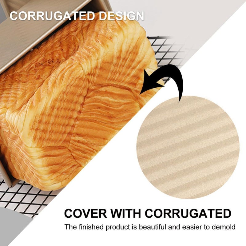Non Stick Loaf Bakeware With Lid Heavy Aluminized Toast Mold - Image 4