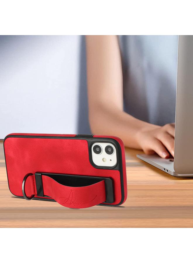 Zaboon Case For iPhone 12 Wristband Holder Leather Back Phone Case - Image 4