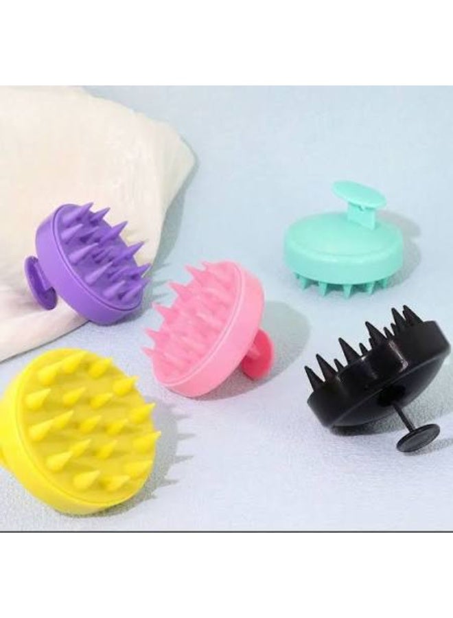 Silicone Scalp Massager and Scrubber for Shampoo Lathering; Shower Hair Brush for Scalp Stimulation - Image 3