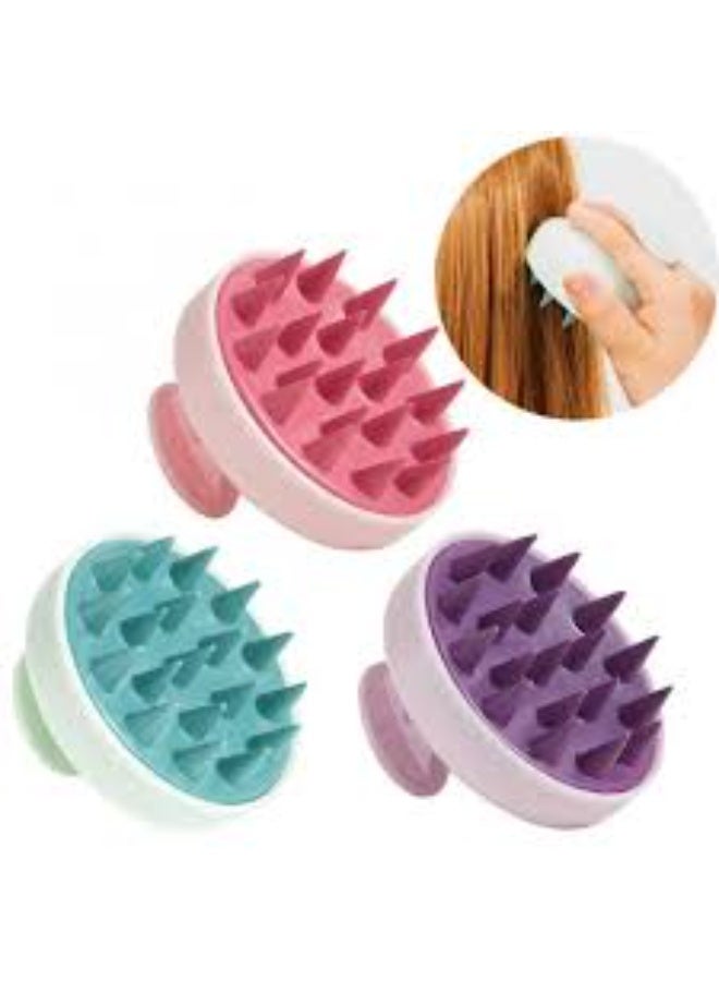 Silicone Scalp Massager and Scrubber for Shampoo Lathering; Shower Hair Brush for Scalp Stimulation - Image 4