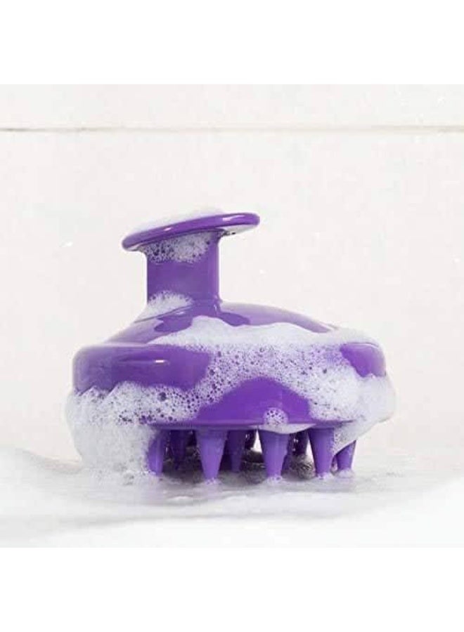 Silicone Scalp Massager and Scrubber for Shampoo Lathering; Shower Hair Brush for Scalp Stimulation - Image 1