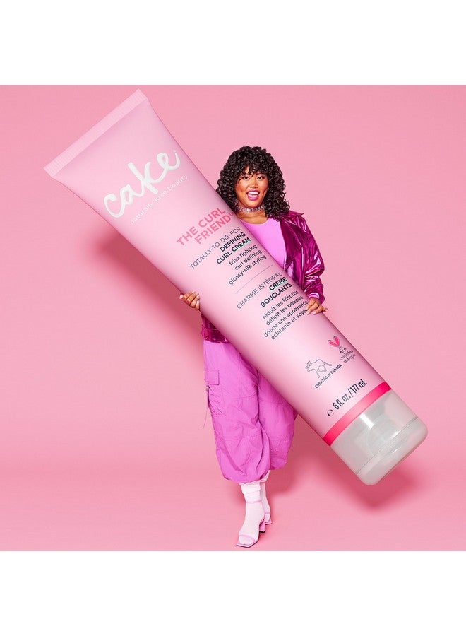 Cake Beauty Curl Defining Cream, The Curl Friend - Moisturizes and Defines Curls - For Frizz Control & Detangling - Avocado Oil, Soybean Oil & Shea Butter - For Curly Hair- 6 Fl Oz / 177 mL - Image 2