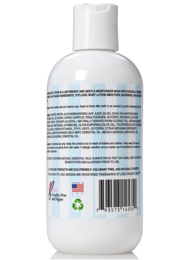 TotLogic TotLogic Kids and Baby Safe Gentle Body Lotion - 8 oz Original - Scented with Natural Essential Oils - Plant Based Formula for Dry Skin  - Image 4