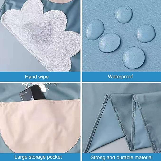 EXPORTTANZA Cute Cartoon Waterproof Apron Two Sides Coral Fleece Hand Wipeable Apron Kitchen Supplies Pack of 1 - Image 5