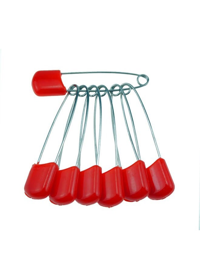 SaktopDeco Red Plastic Safety Pins 2.1 Inch Diaper Pins for Handcrafts DIY Sewing Art Craft Pin Pack of 60 - Image 4