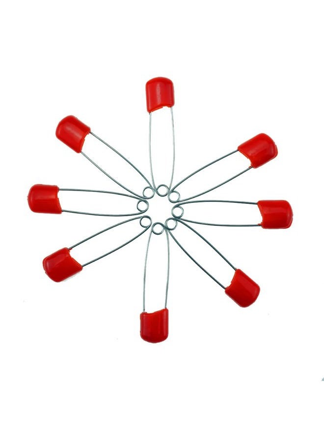 SaktopDeco Red Plastic Safety Pins 2.1 Inch Diaper Pins for Handcrafts DIY Sewing Art Craft Pin Pack of 60 - Image 5