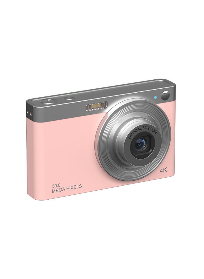 Generic 4K Ultra High Definition 2.88 Inch IPS Screen 8x Optical Zoom Camera Telescopic Lens 50 Million Pixels-Body Color:Pink  - Image 1