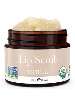 Beauty by Earth USDA Organic Lip Scrub Vanilla - USA Made All Natural Lip Exfoliator, Stocking Stuffers for Women, Mom & Wife, Sugar Lip Scrubber for Dry Lips, Small Beauty Gifts for Her & Teenage Girls  - Image 1